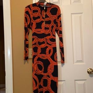 Beautiful blk/orange dress sz 1X